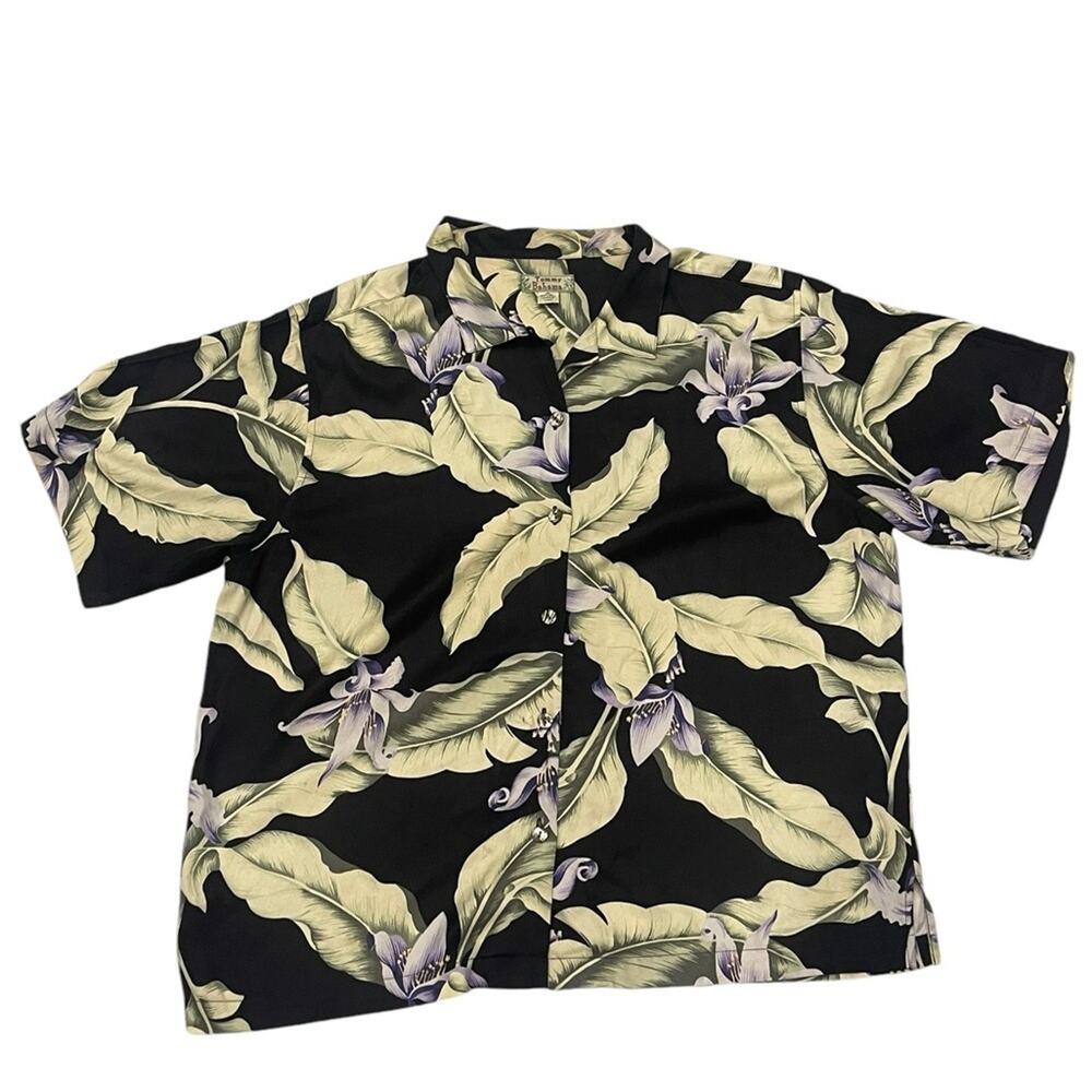 Tommy Bahama Men’s Short Sleeve Button Up Tropical Hawaii Shirt 100% Silk XL